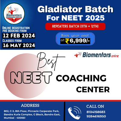 Level Up for NEET 2025 : Biomentors Gladiator Batch Opens!